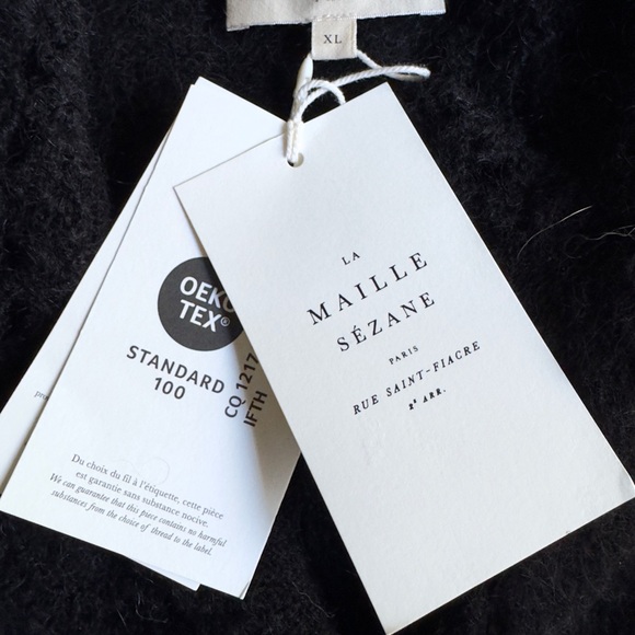 Sezane Angie Cardigan XL Black Brand New - Picture 10 of 15